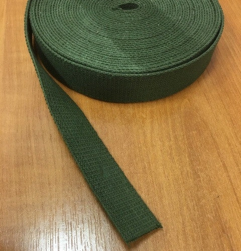 Luxurious Green Cotton Webbing – Elevate Your Craft Projects with Quality & Style.